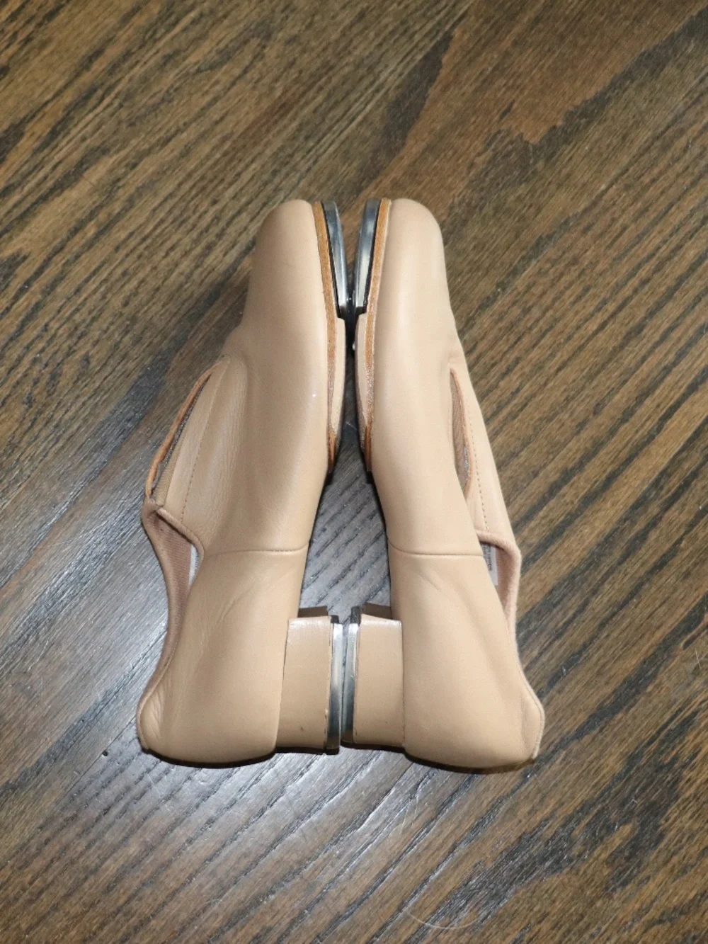 Woman's Bloch Tap- Flex Leather Slip On Tap Dance Shoes Beige | Tan Size 5.5 - Picture 2 of 14